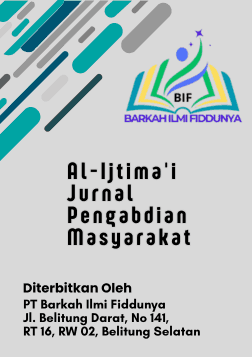 					View Vol. 1 No. 2 (2024): Al-Ijtima'i : Jurnal Pengabdian Masyarakat (Desember)
				